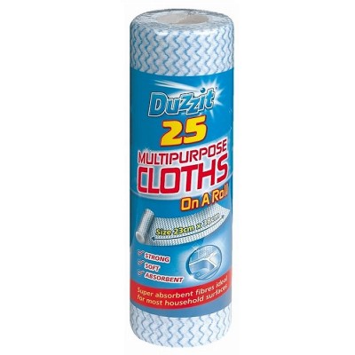 Duzzit Multi Purpose Cleaning Cloth On A Roll 25pk DZT1050