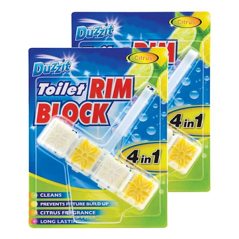 Duzzit Citrus Fragrance Toilet Rim Blocks DZT1094 Twin Pack Sealants