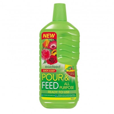 Eazifeed Pour & Feed All Purpose Liquid Plant Flower Vegetable Flower Fertiliser 1 Litre EZ020