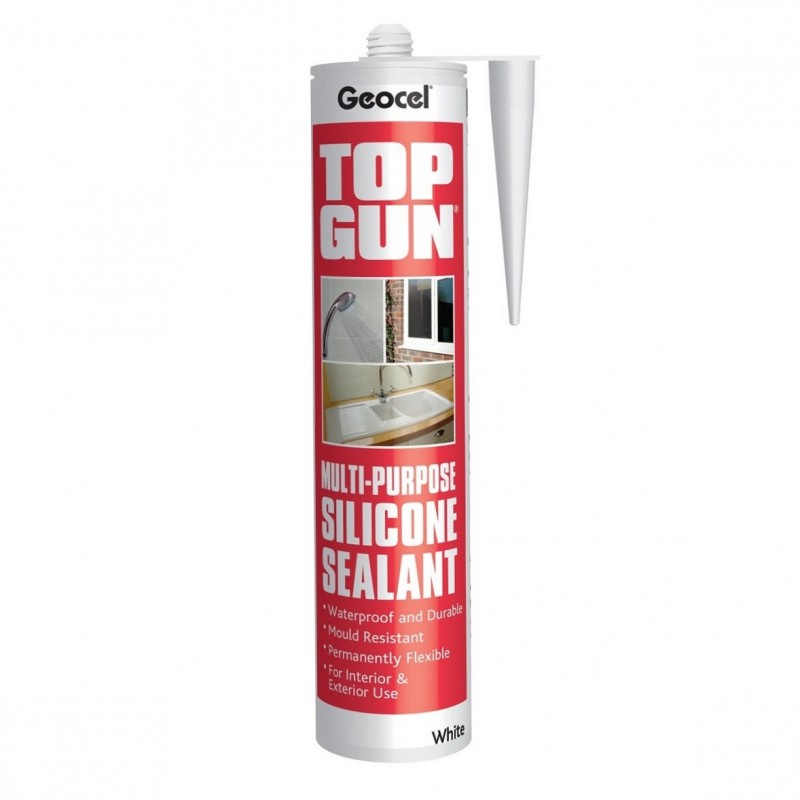 Geocel Top Gun Multi Purpose Silicone Sealant Clear Sealants and
