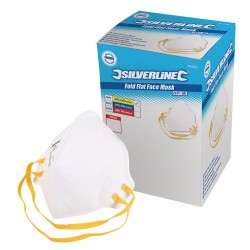 Silverline 633532 P1 Safety Face Mask Dust & Mists FFP1 NR 50pk