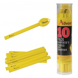 Advent Carpenters Pencil Markers Sharpener Set ACPTUB10