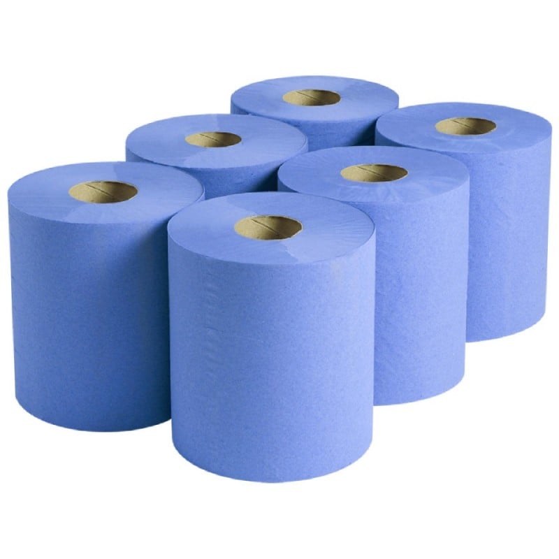 Prodec Centre Feed Blue Roll Paper Towel Cleaning Drying Tissue 150m