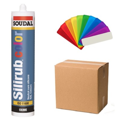 Soudal Color Ral Colour Coloured Silicone Sealant - Box of 15