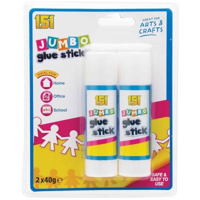 151 Jumbo Arts and Crafts Glue Sticks 2pk 1511034