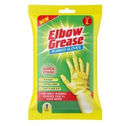 Elbow Grease Super Strong Houshold Rubber Gloves Large EG26