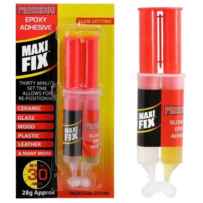 Maxi Fix Epoxy Repair Adhesive 2 Part Syringe 28g 212100