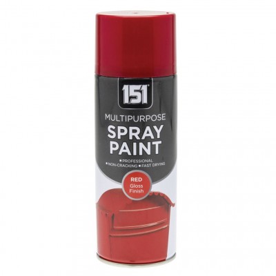 151 Multi Purpose Red Gloss Spray Paint 400ml TAR028