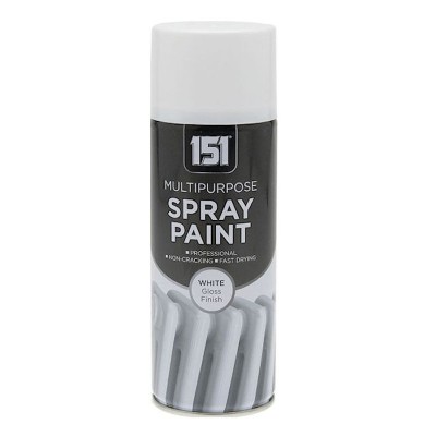 151 Multi Purpose White Gloss Spray Paint 400ml TAR026