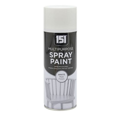 151 Multi Purpose White Matt Spray Paint 400ml TAR027