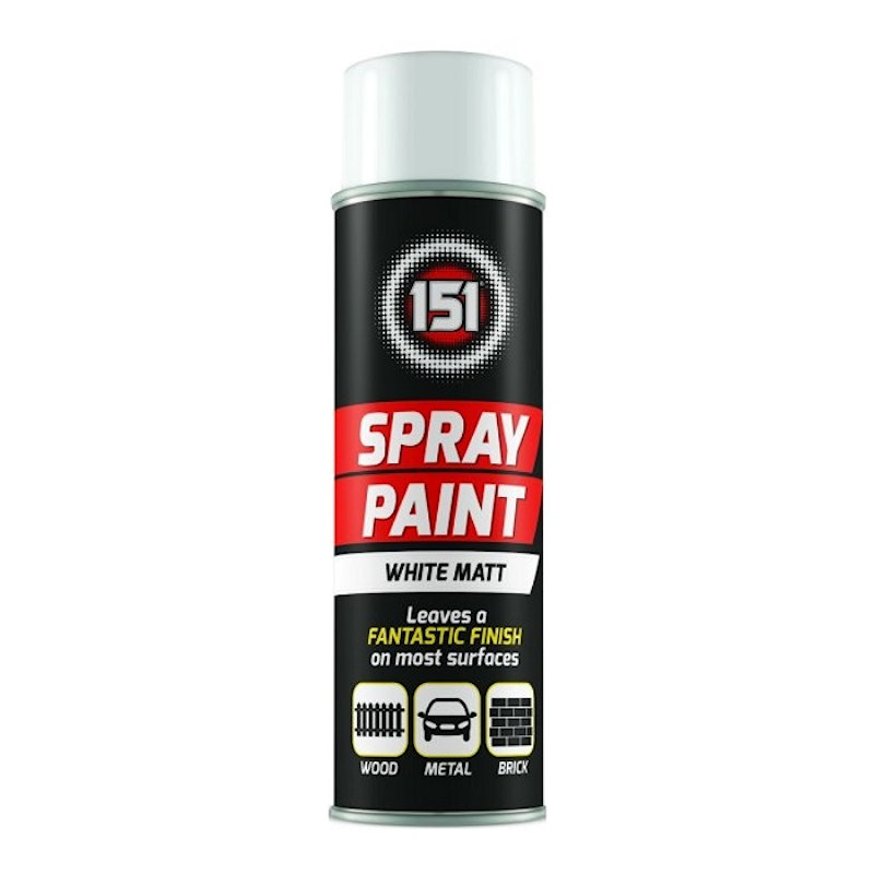 151 Spray Paint White Matt 250ml TAR001A Sealants and Tools Direct