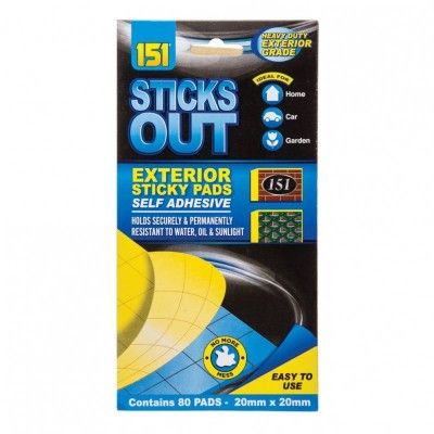 151 Sticks Out Blue Exterior Sticky Pads 80pk 1511181