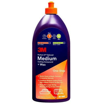 3M Marine Gelcoat Medium Cutting Compound Wax 946ml 36106E