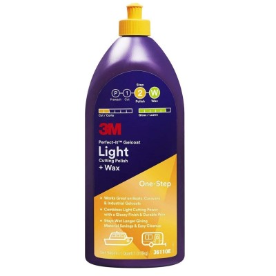 3M Marine Gelcoat Light Cutting Compound Wax 946ml 36110E