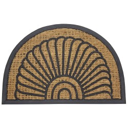 Alba Half Moon Tuffscrape Doormat Coir and Rubber Door Mat 02429