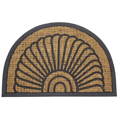 Alba Half Moon Tuffscrape Doormat Coir and Rubber Door Mat 02429