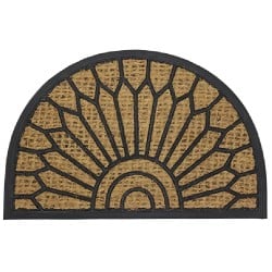 Alba Half Moon Tuffscrape Doormat Coir and Rubber Door Mat B 02429