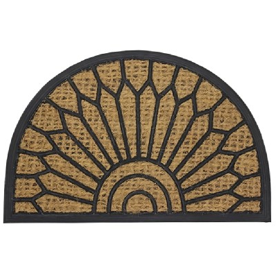 Alba Half Moon Tuffscrape Doormat Coir and Rubber Door Mat B 02429
