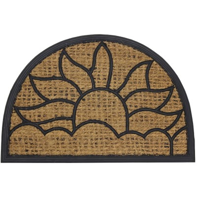 Alba Half Moon Tuffscrape Doormat Coir and Rubber Door Mat C 02429