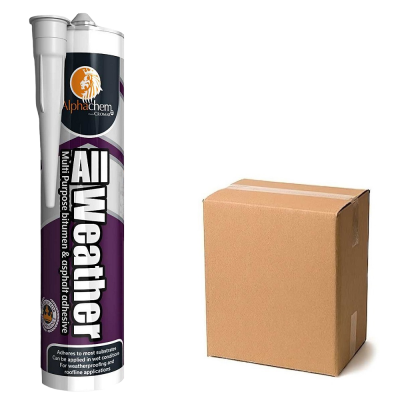 Alpha Chem All Weather Adhesive Sealant Black Clear White Box of 12