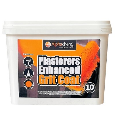 Alpha Chem Plasterers Enhanced Grit Coat 10 Litre Bonding Agent X3GRIT10