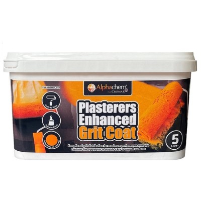 Alpha Chem Plasterers Enhanced Grit Coat 5 Litre Bonding Agent X3GRIT5