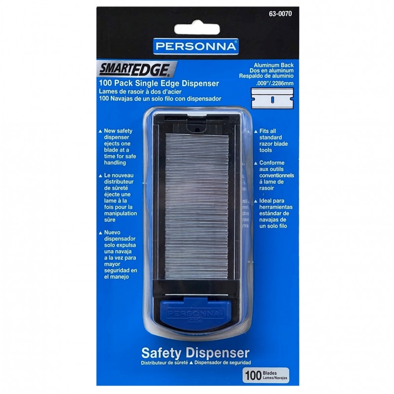 Personna Single Edge Razor Blades Glass Window Scraper 100pk Dispencer