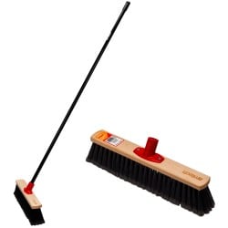 Amtech Soft 400mm 16" Broom Head and handle U8022