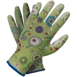 Amtech Garden Nitrile Palm-Coated Gardening Gloves Size L Large - N2481