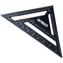 Amtech Tools 12" 300mm Black Roofers Quick Rafter Roofing Square P3394