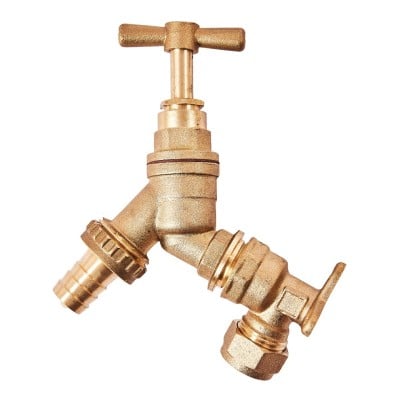 Amtech Outside Garden Brass Tap Inc 15mm Compression Wall Mount U2010