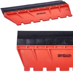 Amtech G1667 Floor Tile Adhesive 6mm Square Teeth Comb and Grout Squeegee