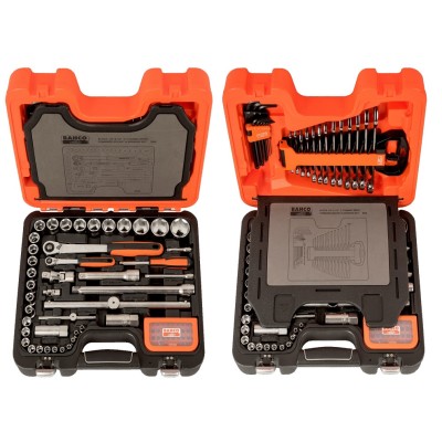 Bahco Pro S95 1/4 1/2 Inch Metric Socket Mechanics Set 95pc BAHS95