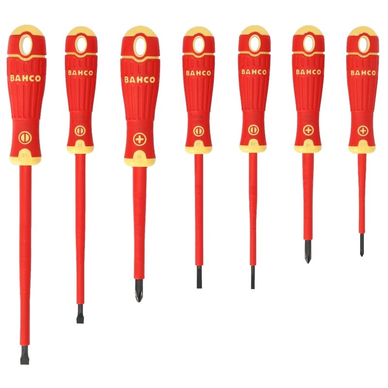 Bahco B220.017 VDE Insulated 7pc Screwdriver set in Tool Roll XMS23VDE7