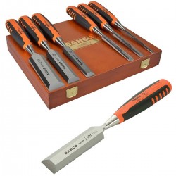 Bahco 424 Bevel Edge Wood Chisel 6 Piece Set in Wooden Case BAH424PS6