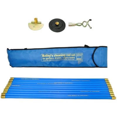 Bailey 5431 Universal Drain Rod Cleaning Clearing Set and Tools BAI5431