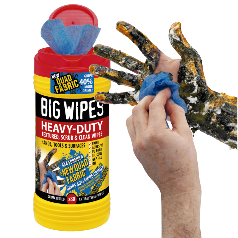 Big Wipes Heavy Duty Antibacterial Textured Cleaning Wipes 80pk