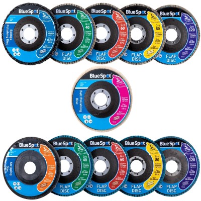 Blue Spot Tools Polishing and Sanding Flap Disc Set 19036 Bluespot