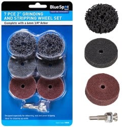 Blue Spot Tools 2 Inch Grinding and Stripping Wheel 7 Piece Set 19040 Bluespot