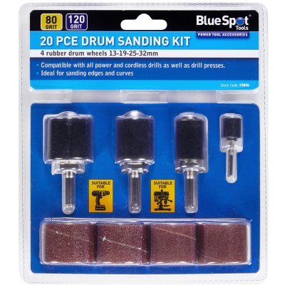 Blue Spot Tools Drum Sanding 20 Piece Kit 19046 Bluespot