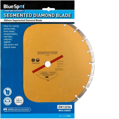 Blue Spot Tools 300mm Segmented Gold Diamond Dry Cutting Disc 19535 Bluespot