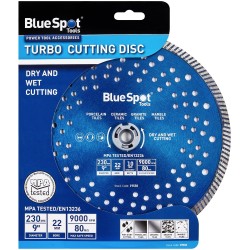 Blue Spot 230mm 9 inch Turbo Masonry Grinder Cutting Disc 19538