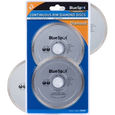 Blue Spot Tools Diamond Continuous Rim Grinder Cutting Disc 115mm 2pk 19548