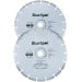 Blue Spot Tools 230mm 9 inch Segmented Diamond Dry Cutting Disc 2pk 19549