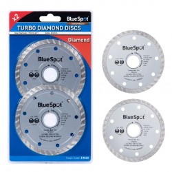 Blue Spot Diamond Turbo Masonry Cutting Disc 115mm 19550 Pk 2