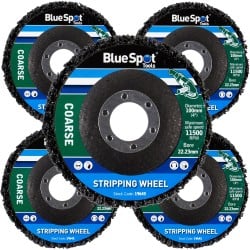 Blue Spot Tools 5pc 100mm 4 Inch Coarse Stripping Grinder Wheel Set 19645