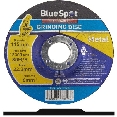 Blue Spot Tools Angle Grinder Metal Grinding Disc 115mm 4.5" 19656