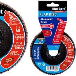 Blue Spot Tools 115mm 60 Grit Sanding Grinding Flap Disc 19683 Bluespot