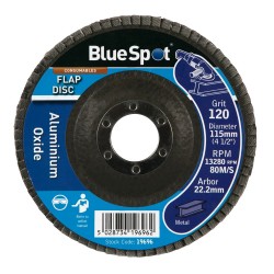 Blue Spot 120 Grit Flap Sanding Disc 115mm 19696
