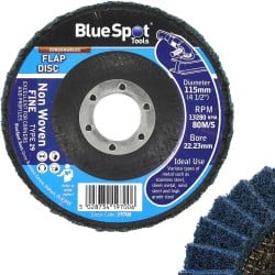 Blue Spot Tools 115mm Fine Non Woven Finishing Flap Disc 19700 Bluespot